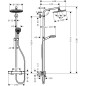Hansgrohe Crometta - Set de douche S 240 Showerpipe avec thermostat, EcoSmart 9 l/min, chrome 27268000 Hansgrohe Crometta - Set de douche S 240 Showerpipe avec thermostat, EcoSmart 9 l/min, chrome 27268000