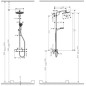 Hansgrohe Crometta - Set de douche S 240 Showerpipe avec thermostat, EcoSmart 9 l/min, chrome 27268000 Hansgrohe Crometta - Set de douche S 240 Showerpipe avec thermostat, EcoSmart 9 l/min, chrome 27268000