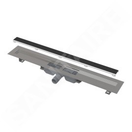 Alcadrain Douchegoten - Receveur de douche Marble Low 1150 mm, avec grille pour l'insertion de carreaux, acier inoxydable