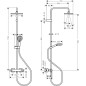 Hansgrohe Vernis Shape - Set de douche Showerpipe 230 avec thermostat, EcoSmart, chrome 26097000 Hansgrohe Vernis Shape - Set de douche Showerpipe 230 avec thermostat, EcoSmart, chrome 26097000