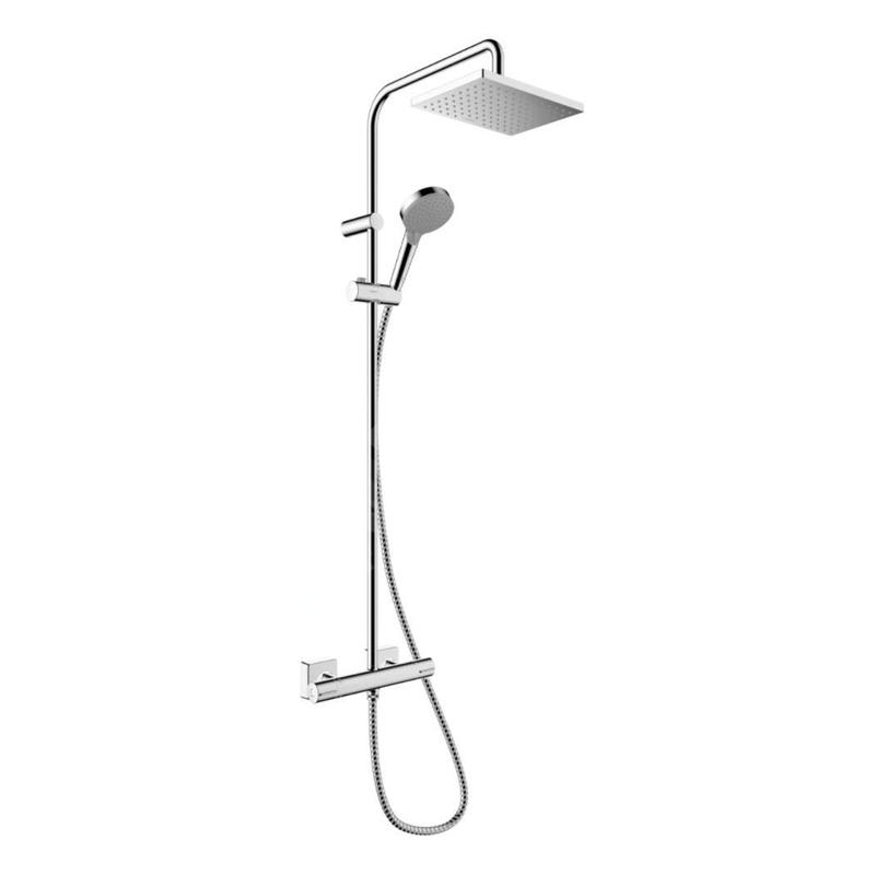 Hansgrohe Vernis Shape - Set de douche Showerpipe 230 avec thermostat, chrome 26286000 Hansgrohe Vernis Shape - Set de douche Showerpipe 230 avec thermostat, chrome 26286000