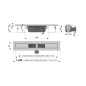 Alcadrain Douchegoten - Caniveau de douche 550 mm, avec rebord pour grille perforée, inox APZ1-550