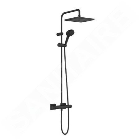 Hansgrohe Vernis Shape - Set de douche Showerpipe 240 avec thermostat, 2 jets, EcoSmart, noir mat 26429670