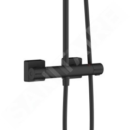 Hansgrohe Vernis Shape - Set de douche Showerpipe 240 avec thermostat, 2 jets, EcoSmart, noir mat 26429670