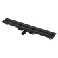 Alcadrain Douchegoten - Caniveau de douche 950 mm, avec rebord pour grille perforée, noir mat APZ101BLACK-950