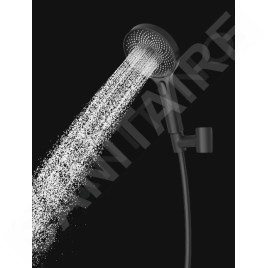 kielle Oudee - Set de douche avec thermostat, 260 mm, 3 jets, noir mat 20602014