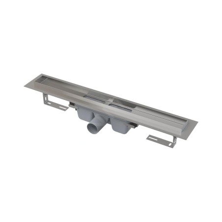 Alcadrain Douchegoten - Bac à douche Professional 650 mm, avec rebord pour grille complète, acier inoxydable APZ6-650