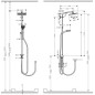 Hansgrohe Crometta - Set de douche E 240 Showerpipe pour rénovation, EcoSmart 9 l/min, chrome 27289000 Hansgrohe Crometta - Set de douche E 240 Showerpipe pour rénovation, EcoSmart 9 l/min, chrome 27289000