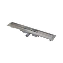 Alcadrain Douchegoten - Bac à douche Professional Low 650 mm, avec rebord pour grille complète, acier inoxydable APZ106-650
