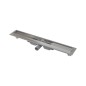 Alcadrain Douchegoten - Bac à douche Professional Low 650 mm, avec rebord pour grille complète, acier inoxydable APZ106-650
