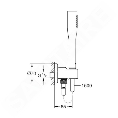 Grohe Euphoria Cosmopolitan - Douchette Stick avec support et flexible, chrome 26404000