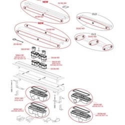 Alcadrain Douchegoten - Bac à douche Professional Low 650 mm, avec rebord pour grille complète, acier inoxydable APZ106-650