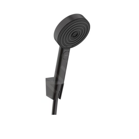Hansgrohe Pulsify Select - Set de pommeau de douche, 3 jets, support et flexible de 1250 mm, noir mat 24302670