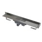 Alcadrain Douchegoten - Caniveau de douche Wall 950 mm, avec rebord pour grille pleine et collier de fixation au mur, inox