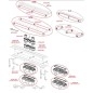 Alcadrain Douchegoten - Caniveau de douche Wall 950 mm, avec rebord pour grille pleine et collier de fixation au mur, inox