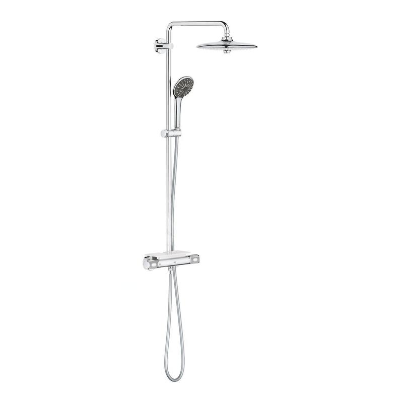 Grohe Vitalio Joy - Set de douche 260 avec thermostat et étagère, chrome 26403002 Grohe Vitalio Joy - Set de douche 260 avec thermostat et étagère, chrome 26403002