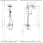 Hansgrohe Crometta - Set de douche Showerpipe E 240 avec mitigeur, chrome 27284000