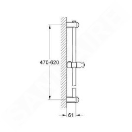 Grohe Euphoria - Barre de douche 600 mm, chrome 27499000
