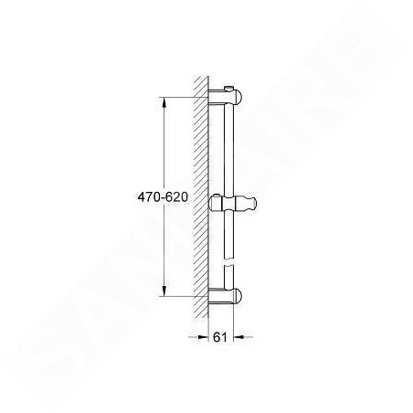 Grohe Euphoria - Barre de douche 600 mm, chrome 27499000
