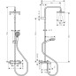 Hansgrohe Vernis Shape - Set de douche Showerpipe 230 avec thermostat de bain, chrome 26284000