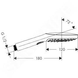 Hansgrohe Raindance Select E - Douchette 120, 3jet, bronze brossé 26520140