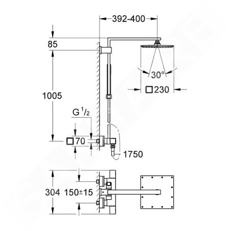 Grohe Grohtherm Cube - Colonne de douche, chrome 26087000