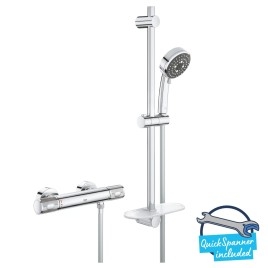 Grohe Precision Feel - Set de douche 100 avec thermostat, 3 jets, chrome 34791000