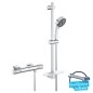 Grohe Precision Feel - Set de douche 100 avec thermostat, 3 jets, chrome 34791000 Grohe Precision Feel - Set de douche 100 avec thermostat, 3 jets, chrome 34791000