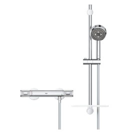 Grohe Precision Feel - Set de douche 100 avec thermostat, 3 jets, chrome 34791000
