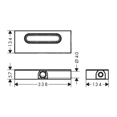 Hansgrohe uBox universal - Corps d'encastrement pour caniveau de douche linéaire pour installation à plat 01000180