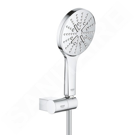 Grohe Rainshower SmartActive - Set de douche de tête 130 9,5 l/min, 3 jets, support et flexible, chrome 26580000