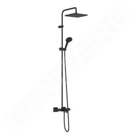 Hansgrohe Vernis Shape - Set de douche Showerpipe 240 avec thermostat de baignoire, 2 jets, noir mat 26900670