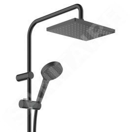 Hansgrohe Vernis Shape - Set de douche Showerpipe 230 Reno, EcoSmart, noir mat 26289670