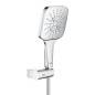 Grohe Rainshower SmartActive Cube - Set de douche de tête 130 9,5 l/min, 3 jets, support et flexible, chrome 26588000