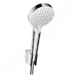 Hansgrohe Crometta - Set de douche Vario avec support Porter, 2 jets, blanc/ chrome 26692400