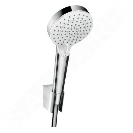 Hansgrohe Crometta - Set de douche Vario avec support Porter, 2 jets, blanc/ chrome 26692400