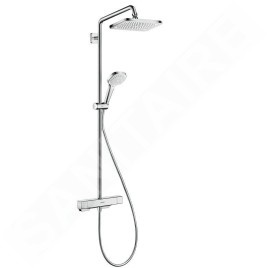 Hansgrohe Croma - Colonne de douche thermostatique Showerpipe, 1jet,EcoSmart, chrome 27660000