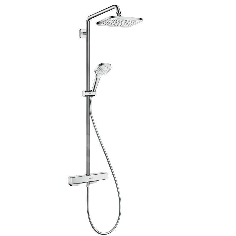 Hansgrohe Croma - Colonne de douche thermostatique Showerpipe, 1jet,EcoSmart, chrome 27660000 Hansgrohe Croma - Colonne de douche thermostatique Showerpipe, 1jet,EcoSmart, chrome 27660000