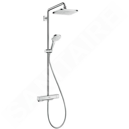 Hansgrohe Croma - Colonne de douche thermostatique Showerpipe, 1jet,EcoSmart, chrome 27660000