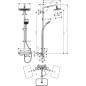 Hansgrohe Croma - Colonne de douche thermostatique Showerpipe, 1jet,EcoSmart, chrome 27660000 Hansgrohe Croma - Colonne de douche thermostatique Showerpipe, 1jet,EcoSmart, chrome 27660000