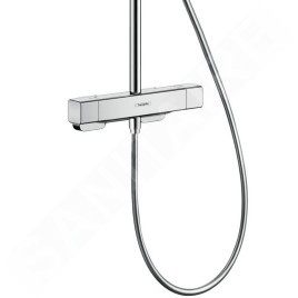 Hansgrohe Croma - Colonne de douche thermostatique Showerpipe, 1jet,EcoSmart, chrome 27660000