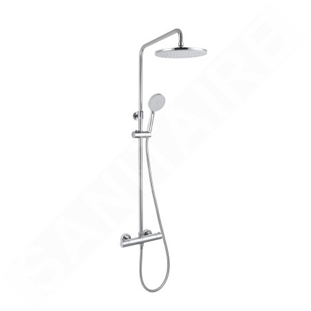 kielle Oudee - Set de douche avec thermostat, 228 mm, 3 jets, chrome 20602020