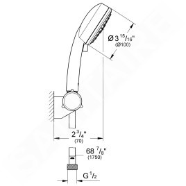 Grohe Tempesta Cosmopolitan - Colonne de douche, 3 jets, chrome 27584002