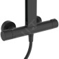 Ideal Standard ALU+ - Set de douche avec thermostat, diamètre 26 cm, 2 jets, noir soyeux BD583XG