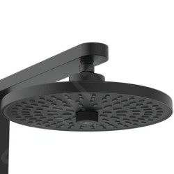 Ideal Standard ALU+ - Set de douche avec thermostat, diamètre 26 cm, 2 jets, noir soyeux BD583XG