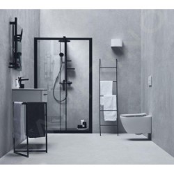 Ideal Standard ALU+ - Set de douche avec thermostat, diamètre 26 cm, 2 jets, noir soyeux BD583XG