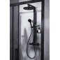Ideal Standard ALU+ - Set de douche avec thermostat, diamètre 26 cm, 2 jets, noir soyeux BD583XG