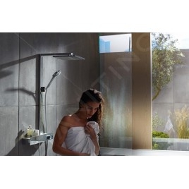 Hansgrohe Raindance E - Set de douche Showerpipe 300 avec thermostat 350 EcoSmart 9 l/min, chrome 27362000