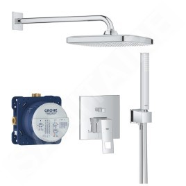 Grohe Eurocube - Set de douche avec mitigeur encastré, 250 mm, 1 jet, chrome 25239000