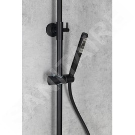 Sapho Mia - Set de douche avec mitigeur, diamètre 200 mm, 1 jet, noir MA139B